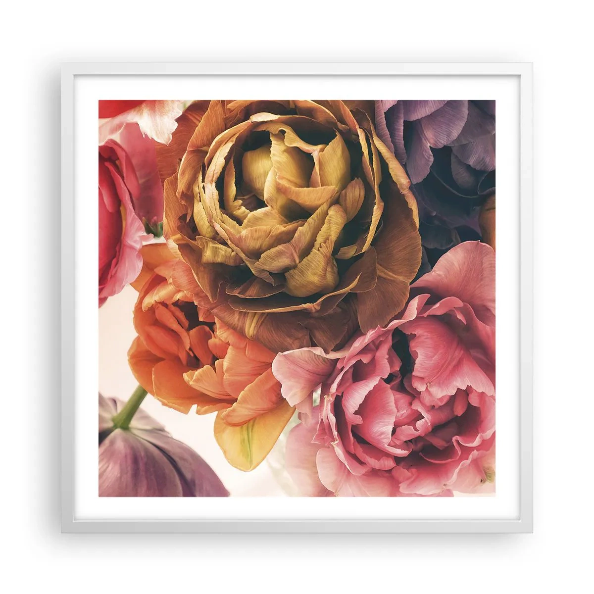 Poster în ramă albă - Sărbătorirea vieții - 60x60 cm