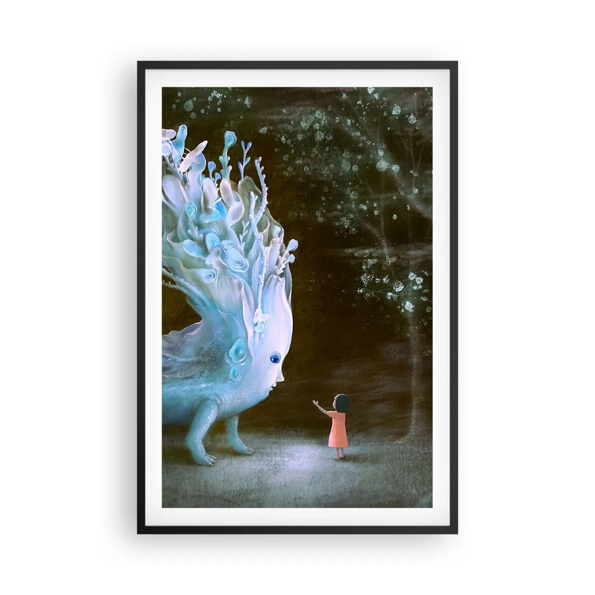 Poster în ramă neagră - Întâlnire fantastică - 61x91 cm