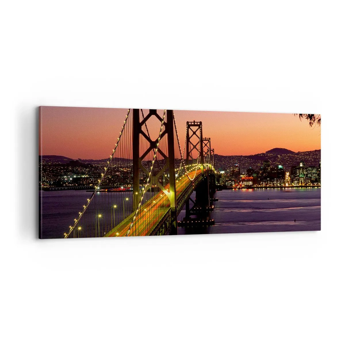 Tablou pe pânză - O seară în mov - 100x40 cm