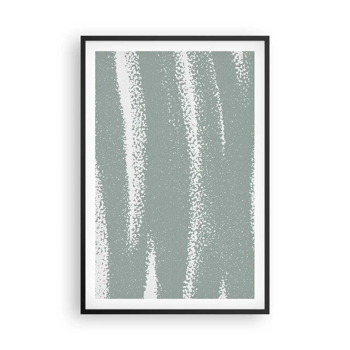 Poster în ramă neagră - Abstracție în stil de iarnă - 61x91 cm