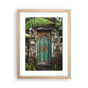 Poster în ramă de stejar deschis - O ușă către o lume exotică - 30x40 cm