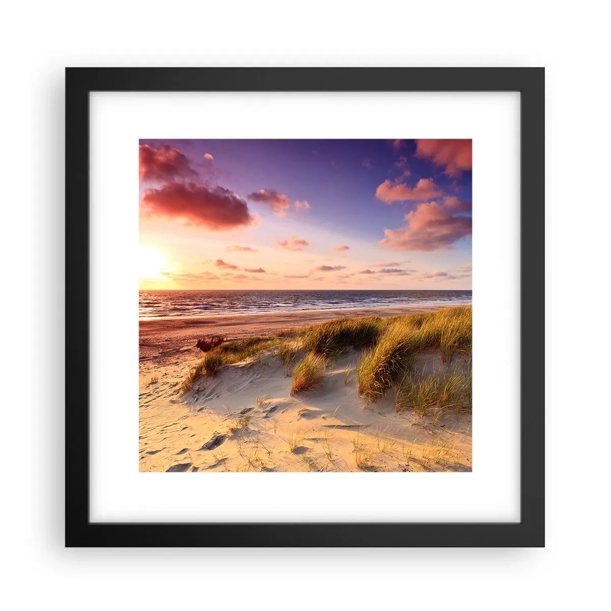 Poster în ramă neagră - Deja aerul de vară miroase - 30x30 cm