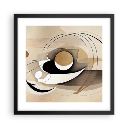 Poster în ramă neagră - Compoziție - nucleu - 40x40 cm