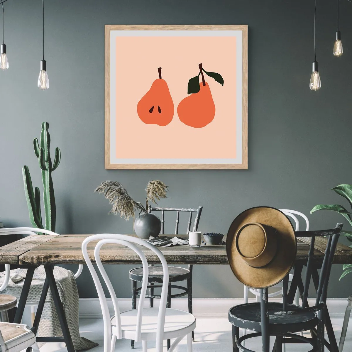 Poster în ramă de stejar deschis - Dulceața în sine - 60x60 cm