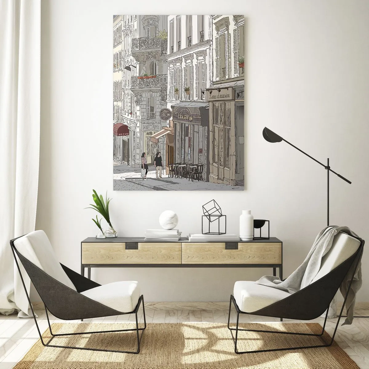 Tablou pe sticlă - Bucurii urbane - 50x70 cm