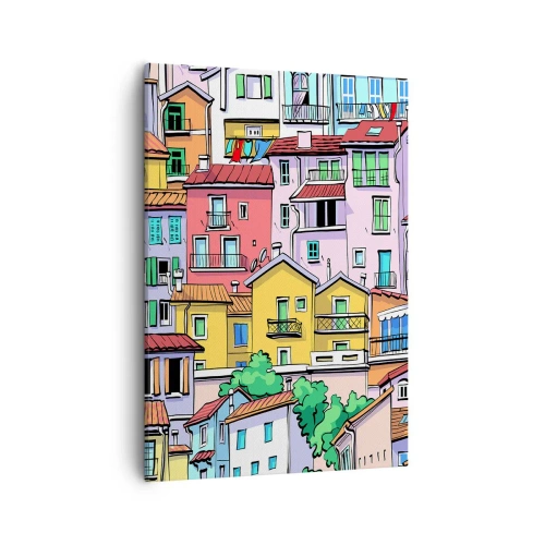 Tablou pe pânză - Oraș vesel - 50x70 cm