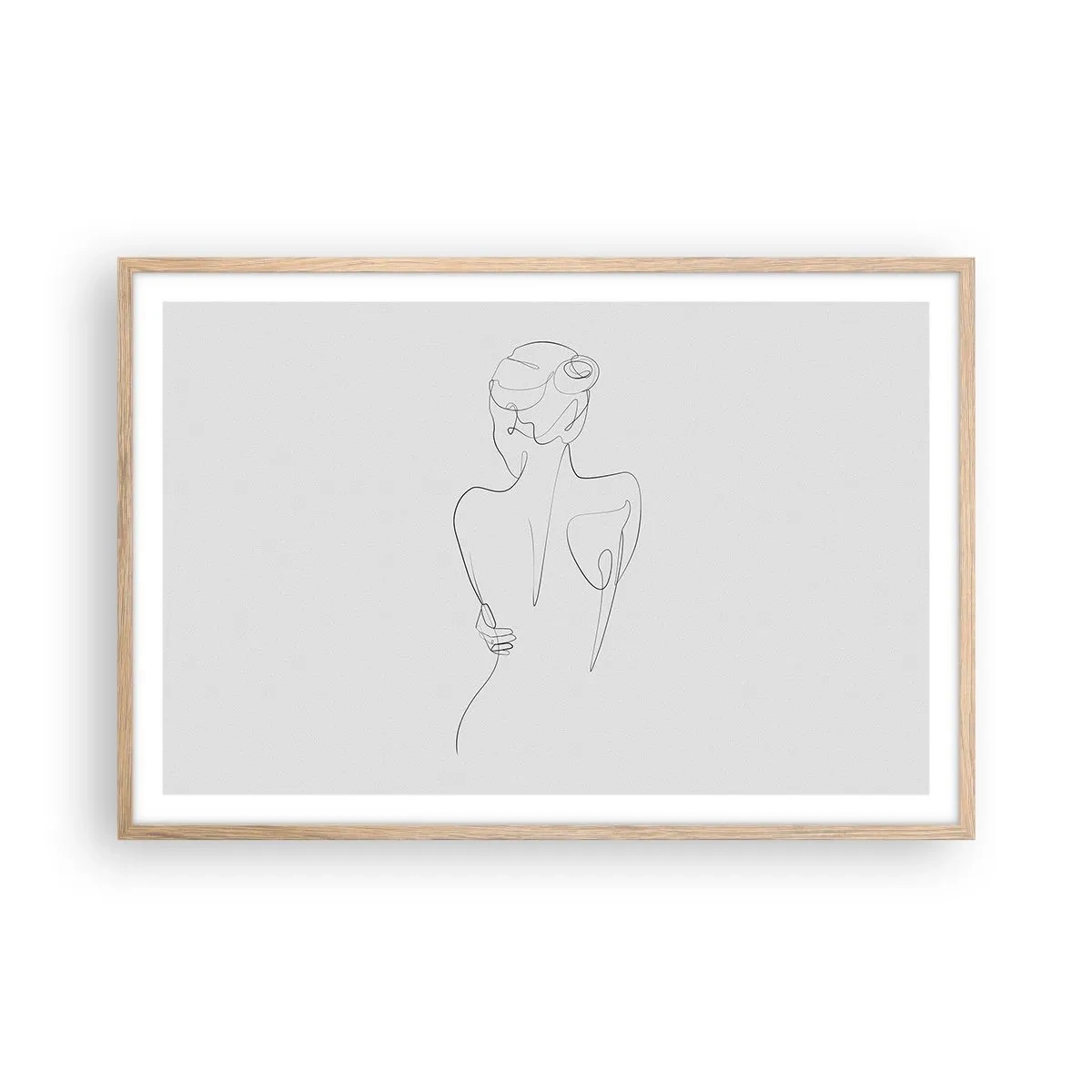 Poster în ramă de stejar deschis - Muzica corpului - 91x61 cm