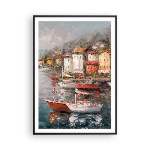 Poster în ramă neagră - Portul romantic - 70x100 cm