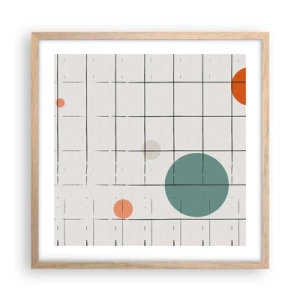 Poster în ramă de stejar deschis - În capcană. Noi sau ele? - 50x50 cm