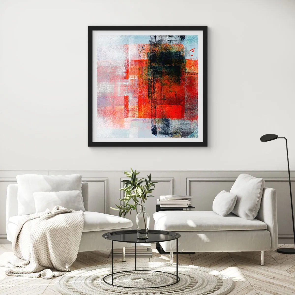 Poster în ramă neagră - Compoziție înfocată - 30x30 cm