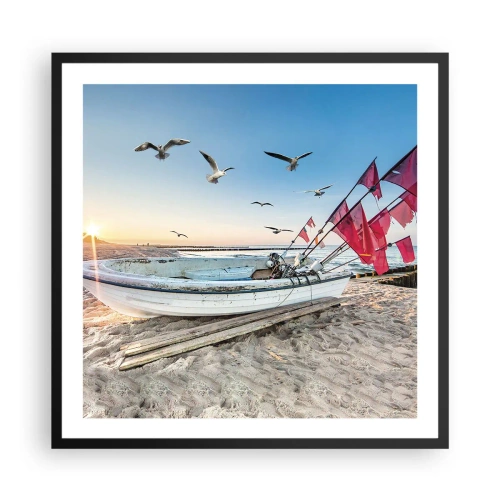 Poster în ramă neagră - O odihnă binemeritată - 60x60 cm