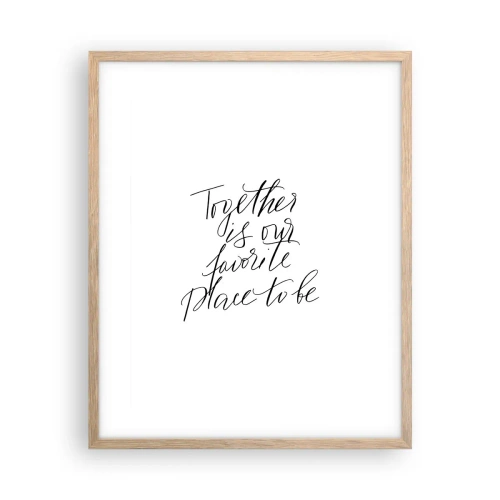 Poster în ramă de stejar deschis - O simți și tu? - 40x50 cm