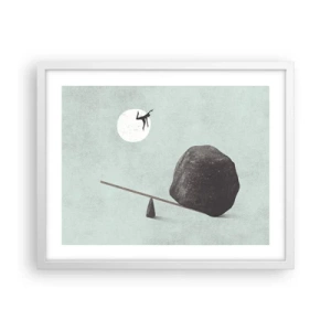 Poster în ramă albă - Visul îndeplinit - 50x40 cm