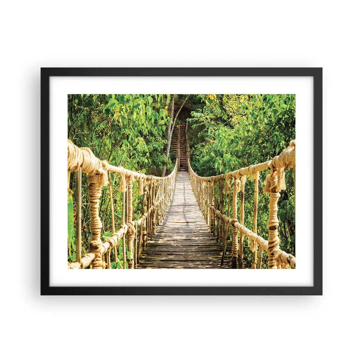 Poster în ramă neagră - Suspendat în verde - 50x40 cm