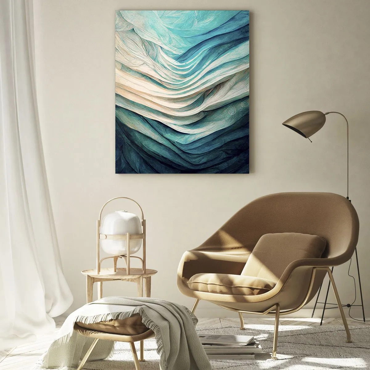 Tablou pe sticlă - Insațiabilitate albastră - 50x70 cm