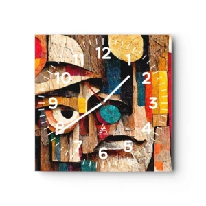 Ceas de perete - Ceas pe sticlă - Te văd... - 40x40 cm