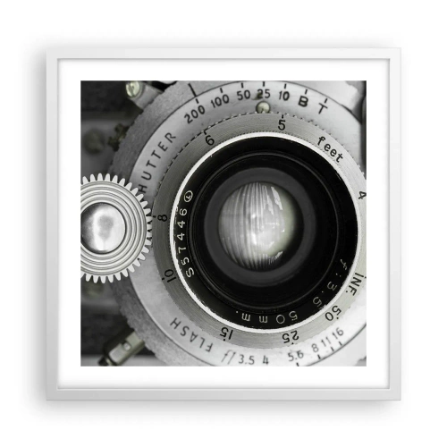 Poster în ramă albă - Povestea de la Hollywood - 50x50 cm