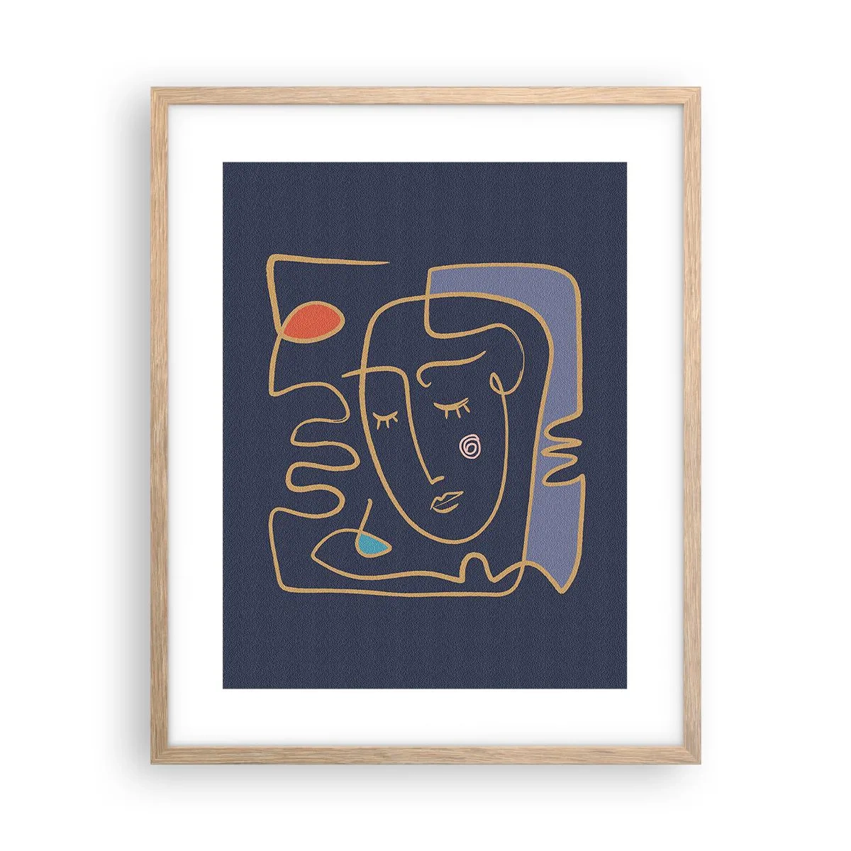 Poster în ramă de stejar deschis - În reverie - 40x50 cm