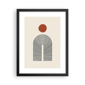 Poster în ramă neagră - Magnetismul formelor și al culorilor - 30x40 cm