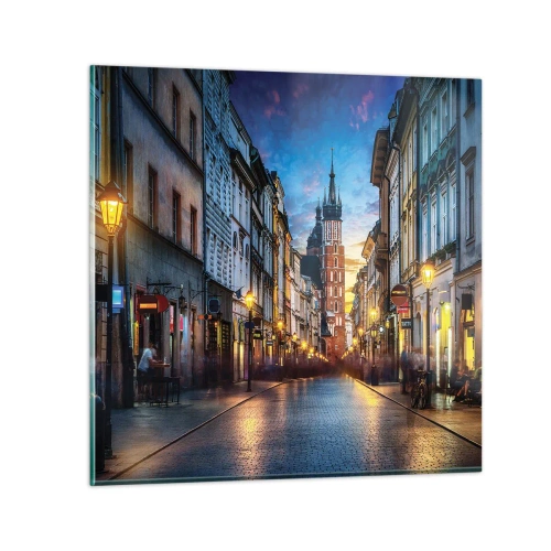 Tablou pe sticlă - Farmecul Cracoviei - 30x30 cm
