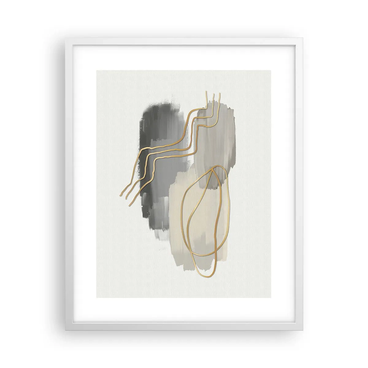 Poster în ramă albă - Persistență și mișcare - 40x50 cm