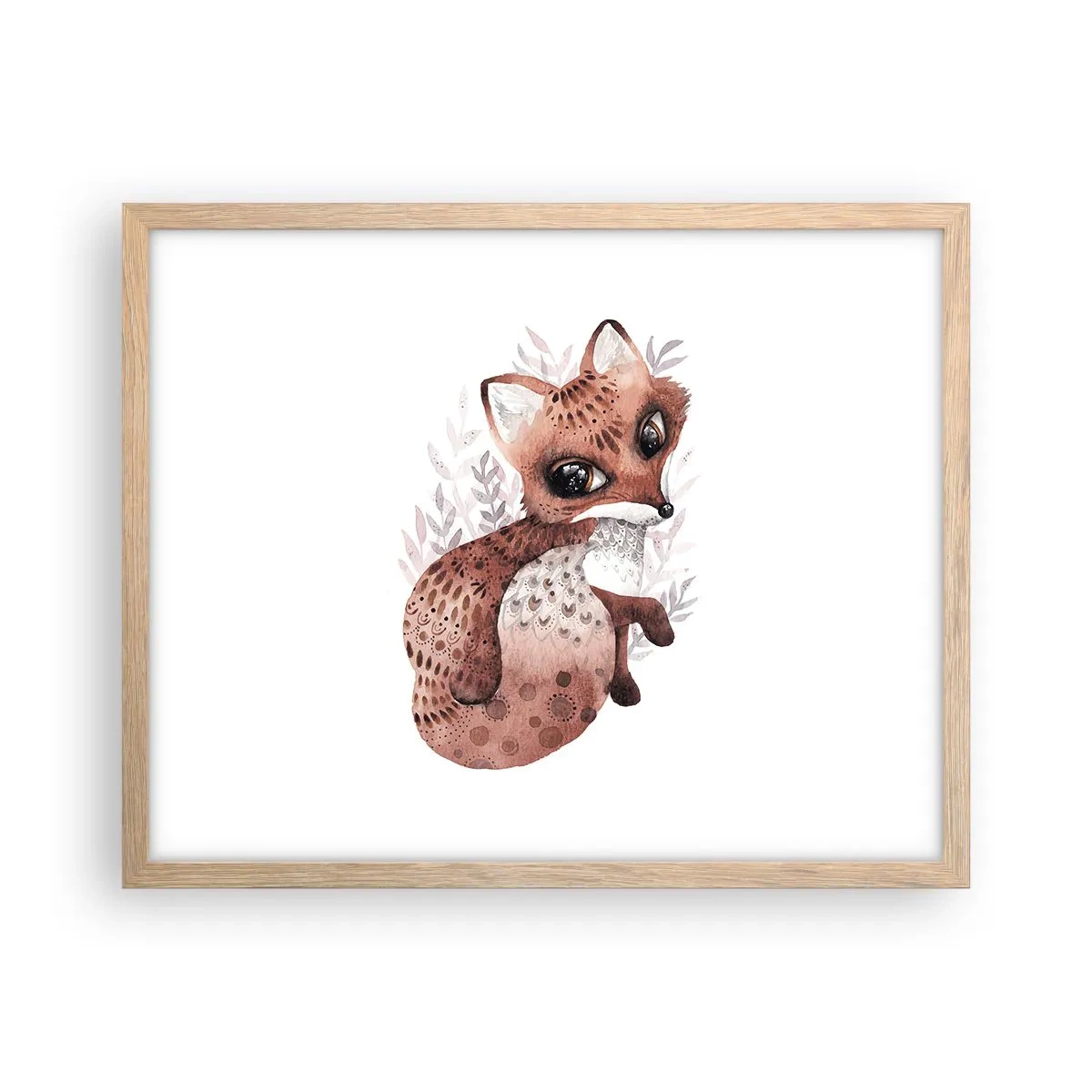 Poster în ramă de stejar deschis - Doar iubire - 50x40 cm