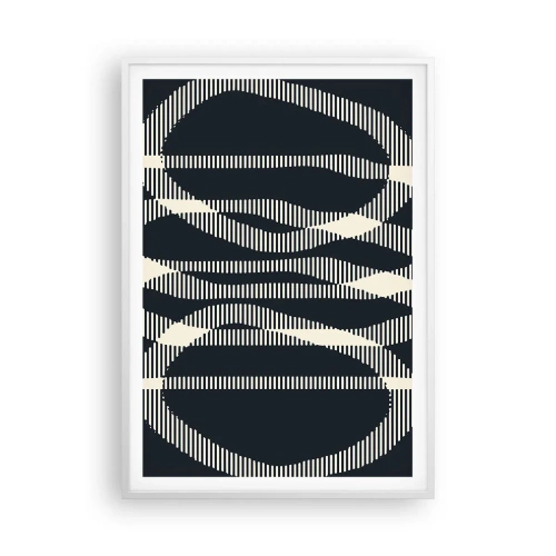 Poster în ramă albă - Încercare de străpungere a întunericului - 70x100 cm