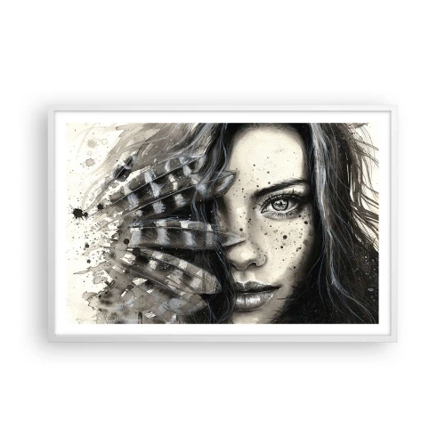 Poster în ramă albă - Frumusețe sălbatică - 91x61 cm