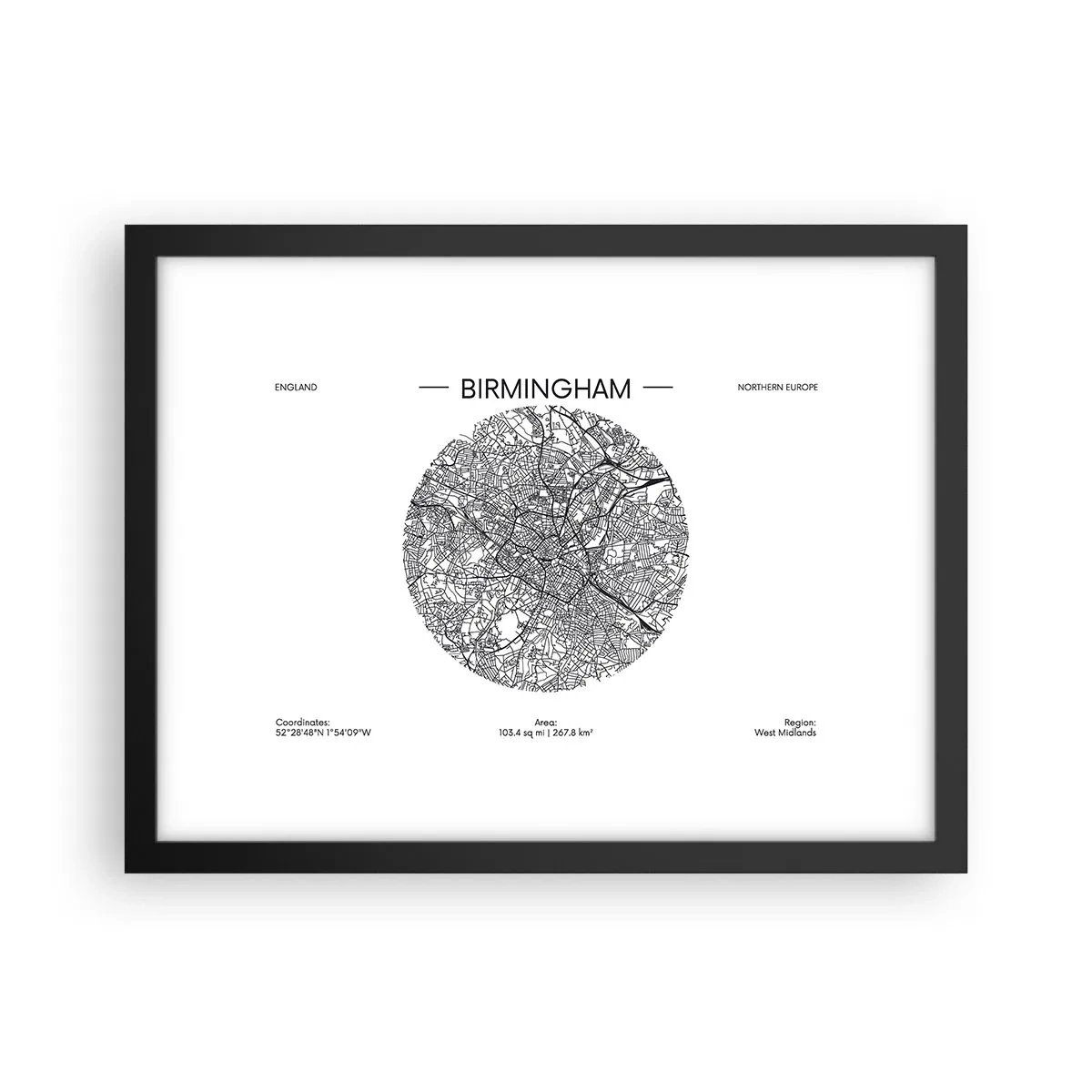 Poster în ramă neagră - Anatomia Birmingham - 40x30 cm