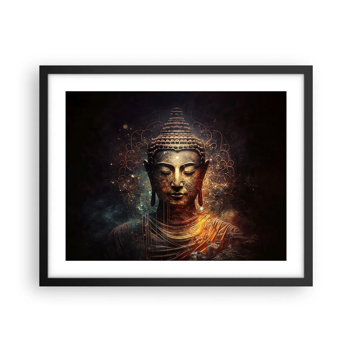 Poster în ramă neagră - Echilibru spiritual - 50x40 cm
