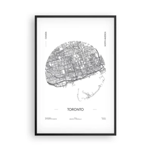 Poster în ramă neagră - Anatomia Toronto - 61x91 cm