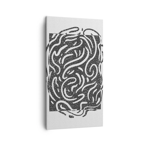 Tablou pe pânză - Abstracție: dansul bucuriei - 45x80 cm