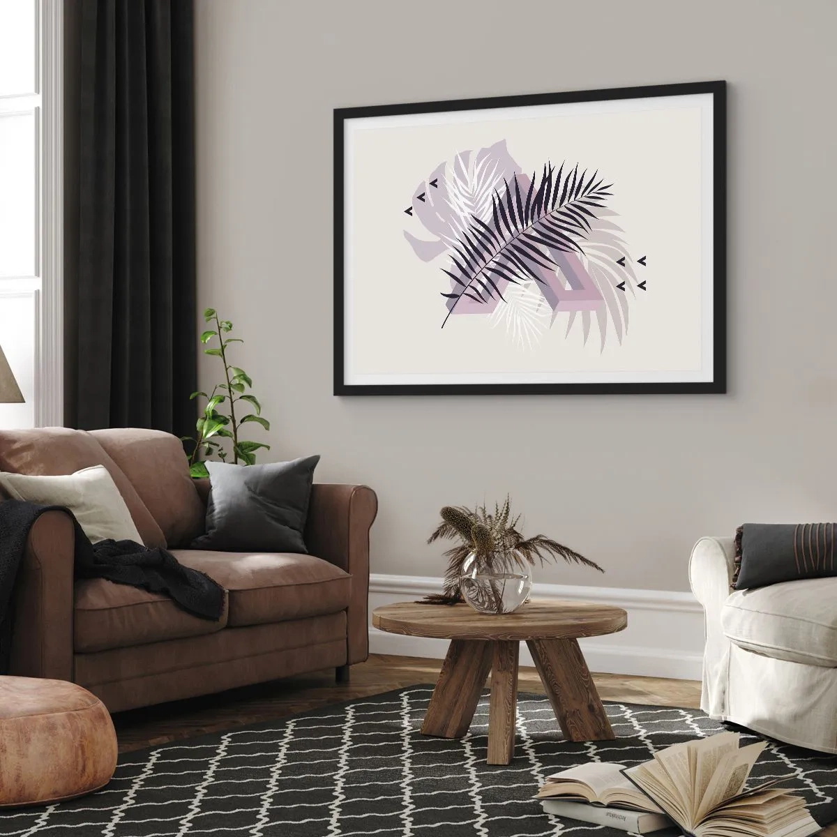 Poster în ramă neagră - Umbra unei umbre - 91x61 cm