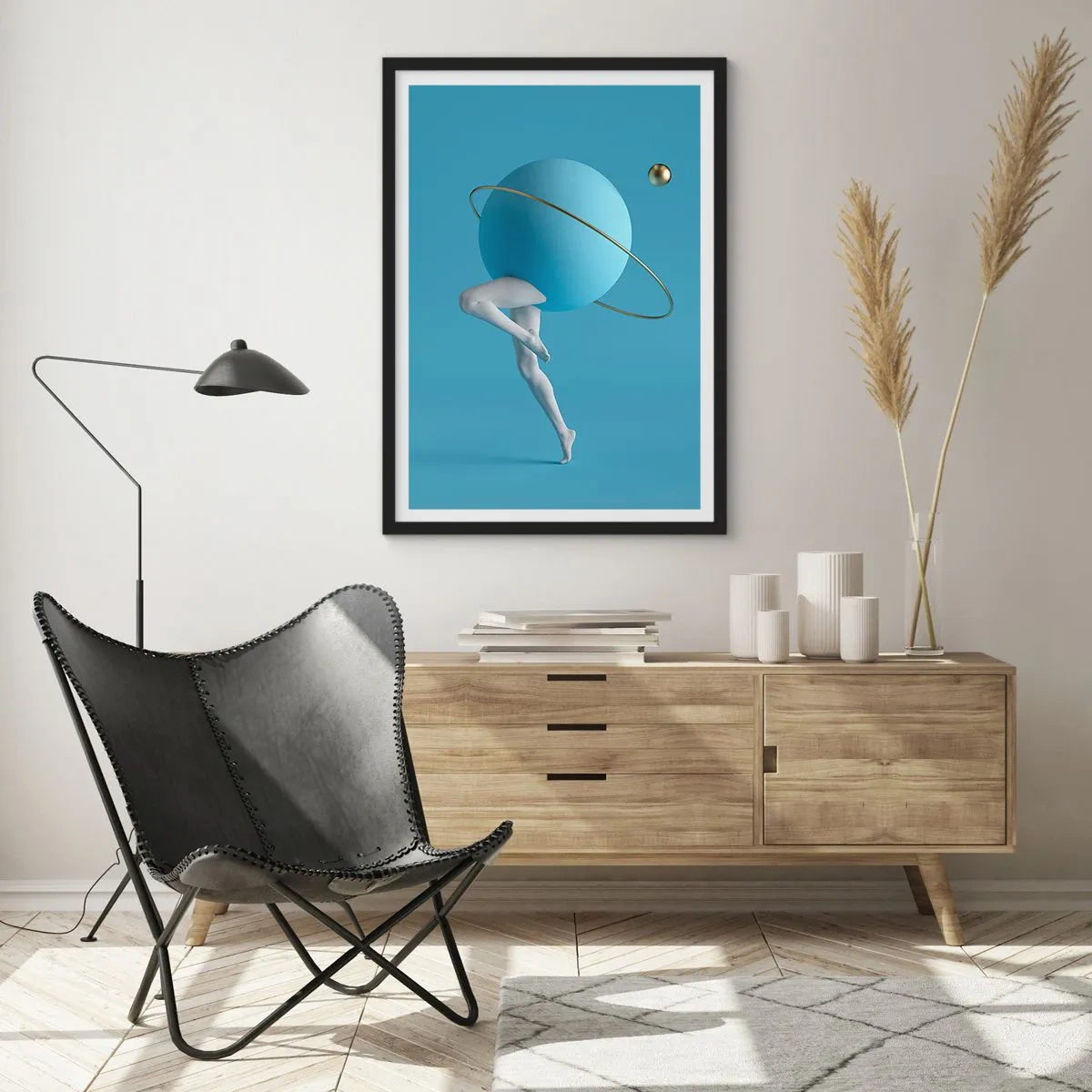 Poster în ramă neagră - Și planetele o iau razna - 61x91 cm