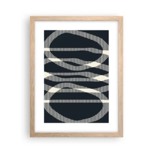 Poster în ramă de stejar deschis - Încercare de străpungere a întunericului - 30x40 cm
