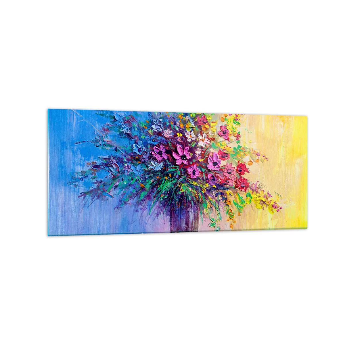 Tablou pe sticlă - Darul unei pajiști de vară - 120x50 cm