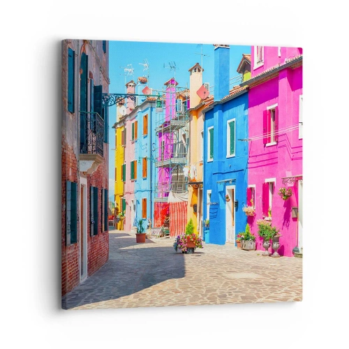 Tablou pe pânză - Orașul "Sub papagali" - 30x30 cm