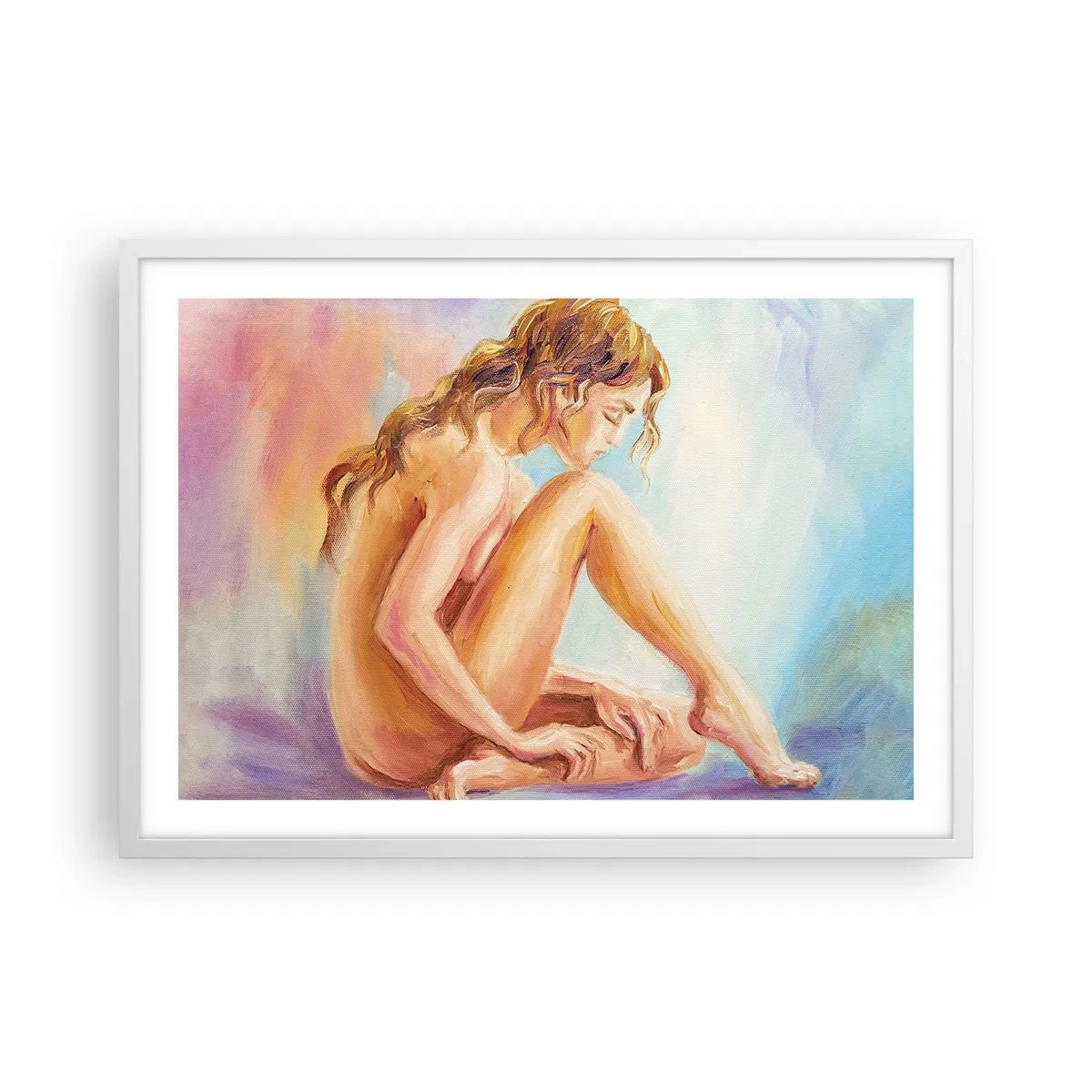 Poster în ramă albă - Gest de tinerețe - 70x50 cm