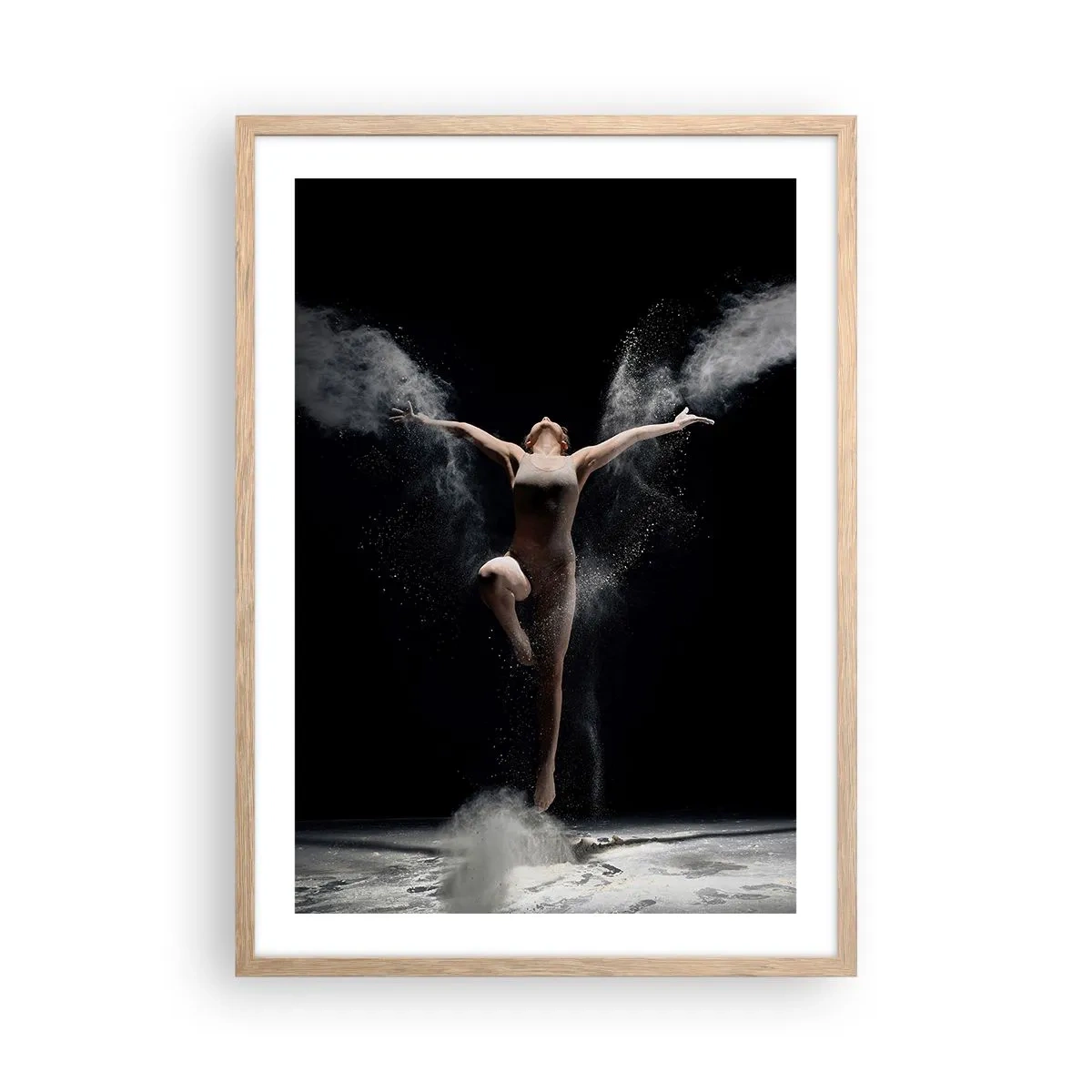 Poster în ramă de stejar deschis - Elfii există - 50x70 cm