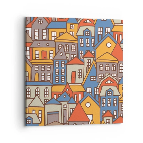 Tablou pe pânză - În spatele casei - 70x70 cm