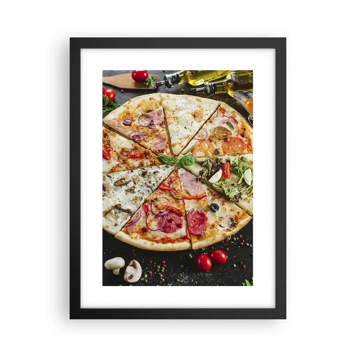 Poster în ramă neagră - Un evantai de arome - 30x40 cm