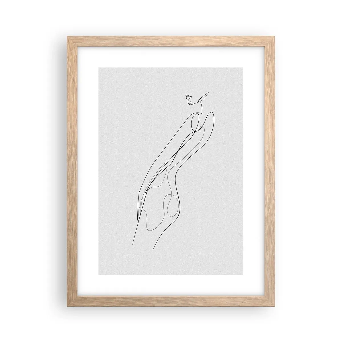 Poster în ramă de stejar deschis - Abia o promisiune - 30x40 cm