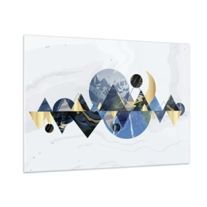 Tablou pe sticlă - Peisaj geometric - 100x70 cm