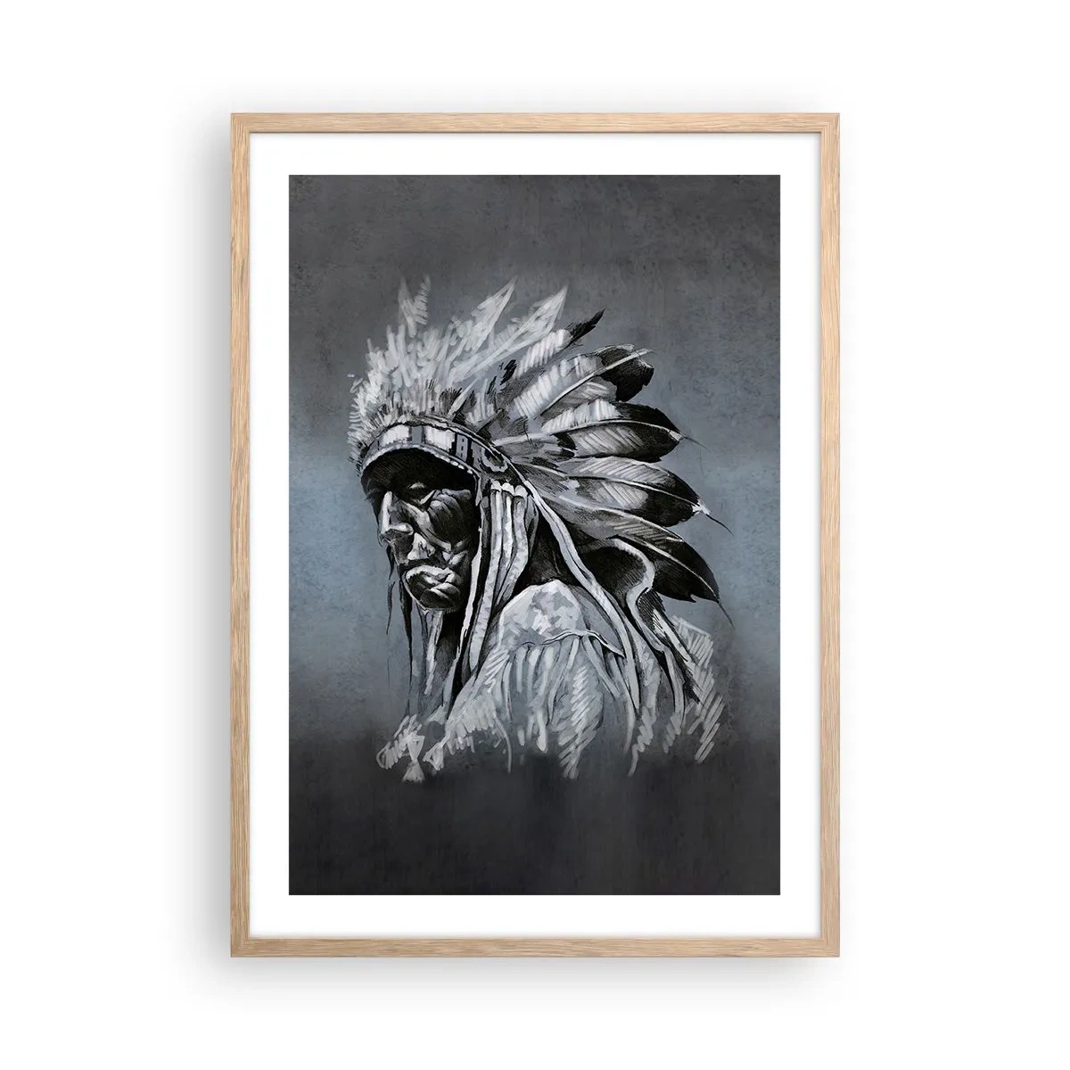 Poster în ramă de stejar deschis - Înapoi la rădăcini - 50x70 cm