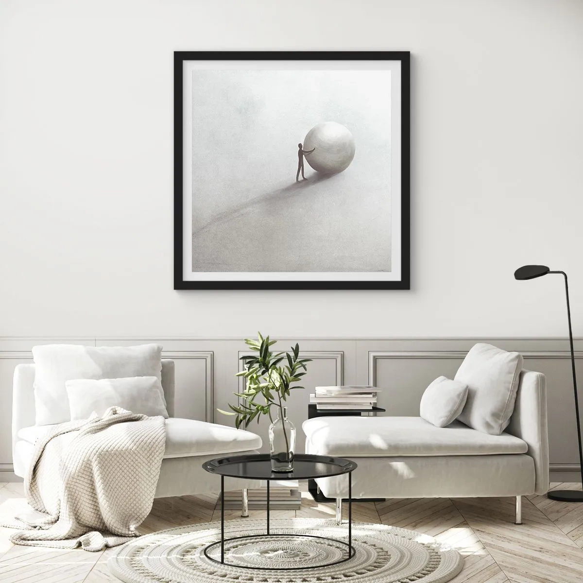 Poster în ramă neagră - Jocul vieții - 30x30 cm