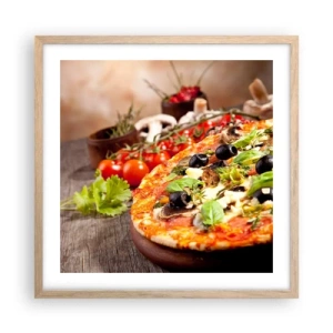 Poster în ramă de stejar deschis - Din ingredient teluric - 50x50 cm