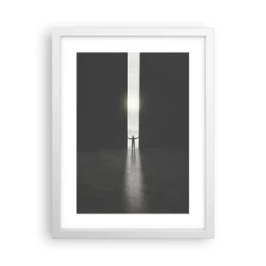 Poster în ramă albă - Un pas spre un viitor luminos - 30x40 cm
