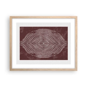 Poster în ramă de stejar deschis - Spațiul vorbește - 50x40 cm