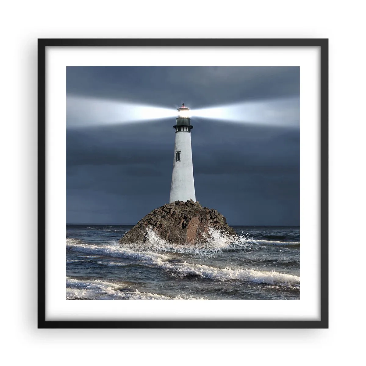 Poster în ramă neagră - Aici... aici...! - 50x50 cm