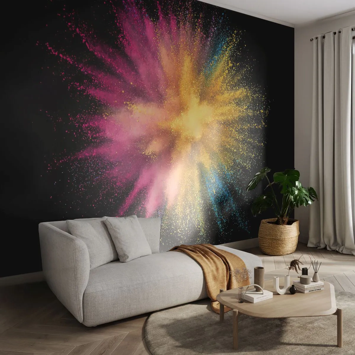 Tapet Autoadeziv Deluxe Sticker - Nașterea culorii - Abstracția, Bucată, Fantezie - 250x175 cm